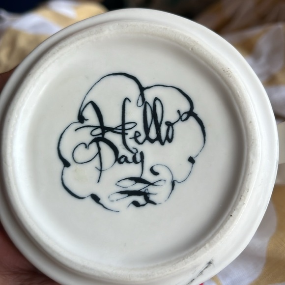 Anthropologie Polka Dot Sketchbook Collection "Hello Day” Bird Mug - Picture 9 of 9